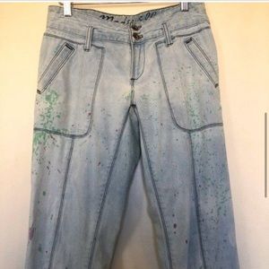 Vintage Madewell Light Wash Paint Splatter Jeans/Denim- Size  27
